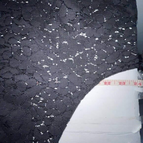 Staci Woo Souvenir Edition Black Lace Midi Woman’s Large Dress 3/4 Sleeves - Picture 3 of 9